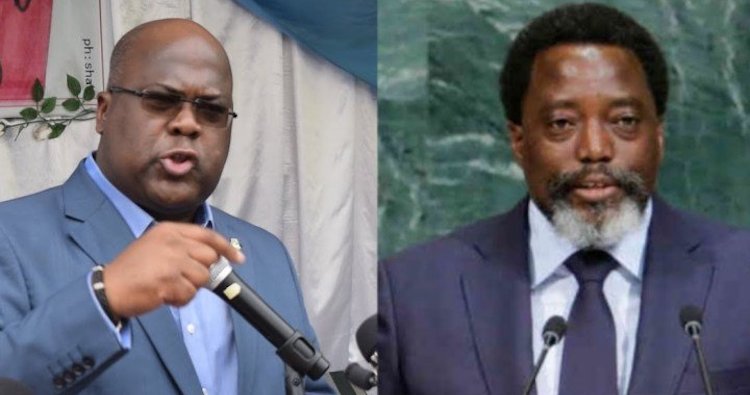 Photo: President Félix Tshisekedi (left) and predecessor Joseph Kabila (right). Credit: DR.