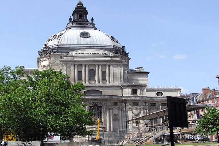 Photo: Methodist Central Hall, London, the location of the first meeting of the United Nations General Assembly in 1946. Source: Wikimedia Commons
