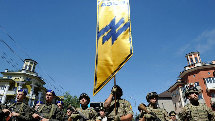 Photo: Some call them war heroes, others neo-Nazis: Ukraine's Azov Regiment is at the heart of the propaganda war between Kyiv and Moscow, as Russia claims to seek the "denazification" of Ukraine. MAKSYMOVA AFP/File 
